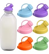 Silicone Glass Bottle Replacement Caps,48mm Diameter Pour Spout Lids, Replacement Lids Fit Stanpa...
