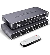 HDMI Splitter 4K 240Hz HDMI Switcher 4 in 1 Out - 8K60Hz 4K240Hz Hdmi Switch with Remote HDR10+ H...