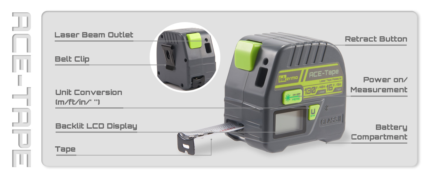 ACE-Tape Laser Tape Measure