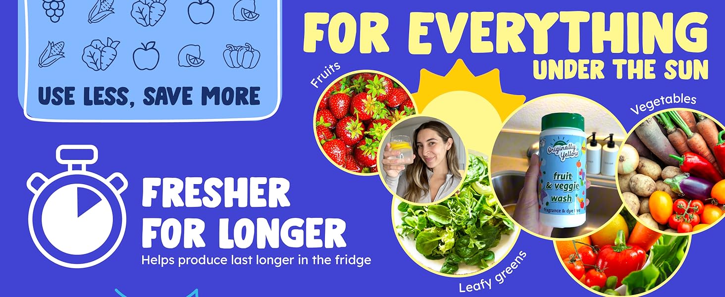 fruit &amp; veggie wash mineral-based mineral based vegetable fruit wash soak rinse fragrance free wash