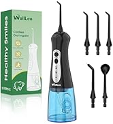WellLeo Water Flosser for Teeth, Portable Oral Irrigator Rechargeable Water Dental Flosser Pick w...