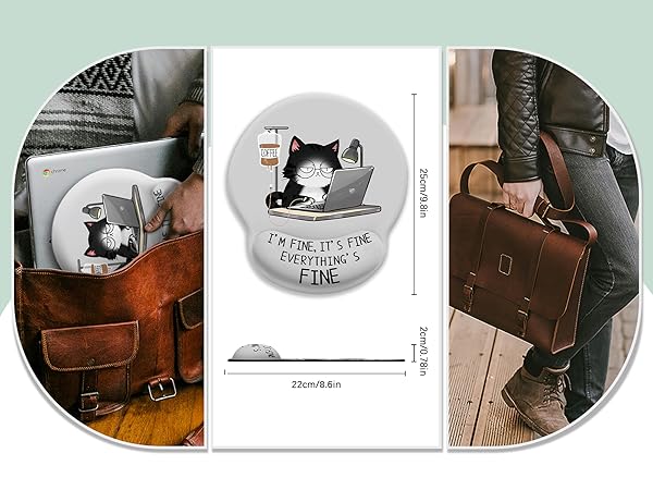 Ergonomic Mouse Pad Perfect Size Easy to Carry