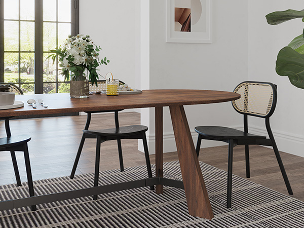 Oval Dining Table for 6-8 People