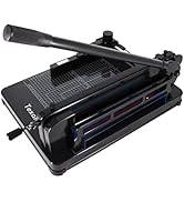 TEXALAN Heavy Duty Guillotine Paper Cutter Black 400 Sheets Stack Paper Trimmer (A4-12'' Paper Cu...