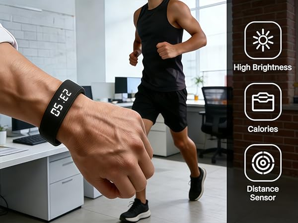 Vibrating Alarm Wristband Electric Clock Watch Shock Silent Sleeps Wrist Sleep Bracelet for Heavy