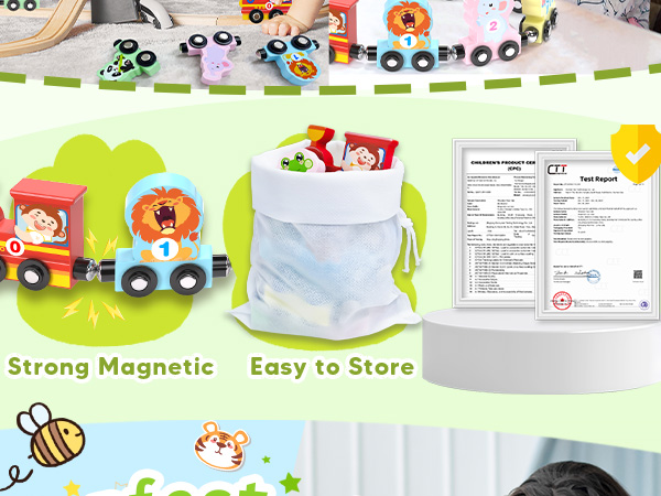 11 Pcs Magnetic Train Set Montessori Toys