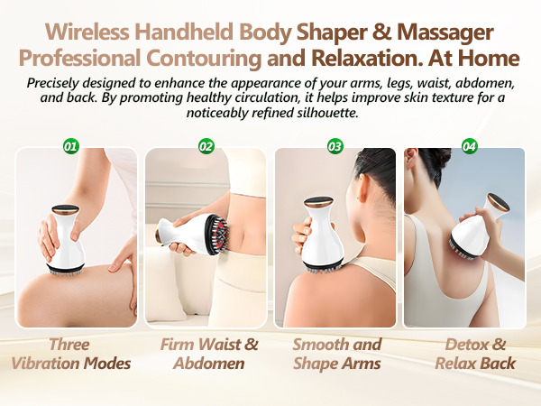 Wireless Handheld Body Shaper &amp;amp; Massager Widely used, suitable for: legs, back, arms, abdomen, etc.