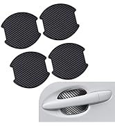 Ferianl 4PCS Car Door Handle Scratch Protector, 3D Carbon Fiber Auto Door Bowl Sticker, Universal...