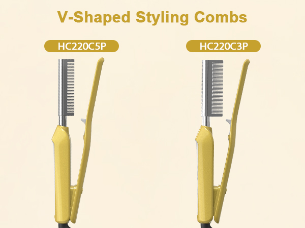 V-Shaped Styling Combs