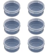 6Pcs 5g Clear Plastic Cosmetic Jars with Snap Lids – Mini Sample Storage Containers for Makeup, T...