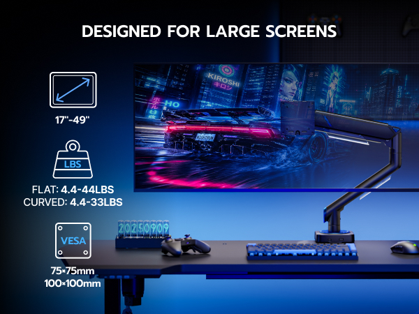 Heavy Duty Mechanical Spring Monitor Stand