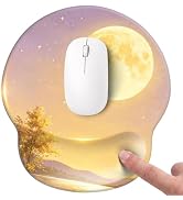 Mouse pad with Wrist Rest,Relieving Pain Memory Foam Computer pad, Ergonomic Desktop Mouse, Silic...