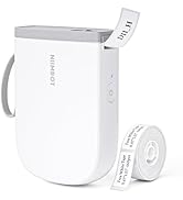 NIIMBOT Label Maker with Tape D11 0.5 Inch Bluetooth 300 DPI Portable Label Printer Rechargeable ...