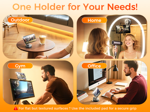 360° Rotation Vacuum Magnetic Phone Holder