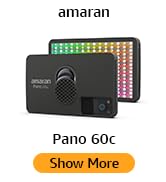 amaran Pano 60c Kit,Compact 60W RGBWW Full Color Panel Light,Support USB-C PD,CCT 2,300K-10,000K,...