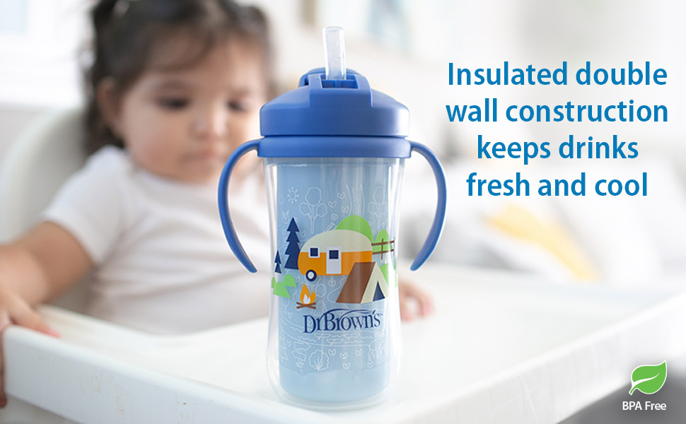 Insulated double wall construction keeps drinks fresh and cool
