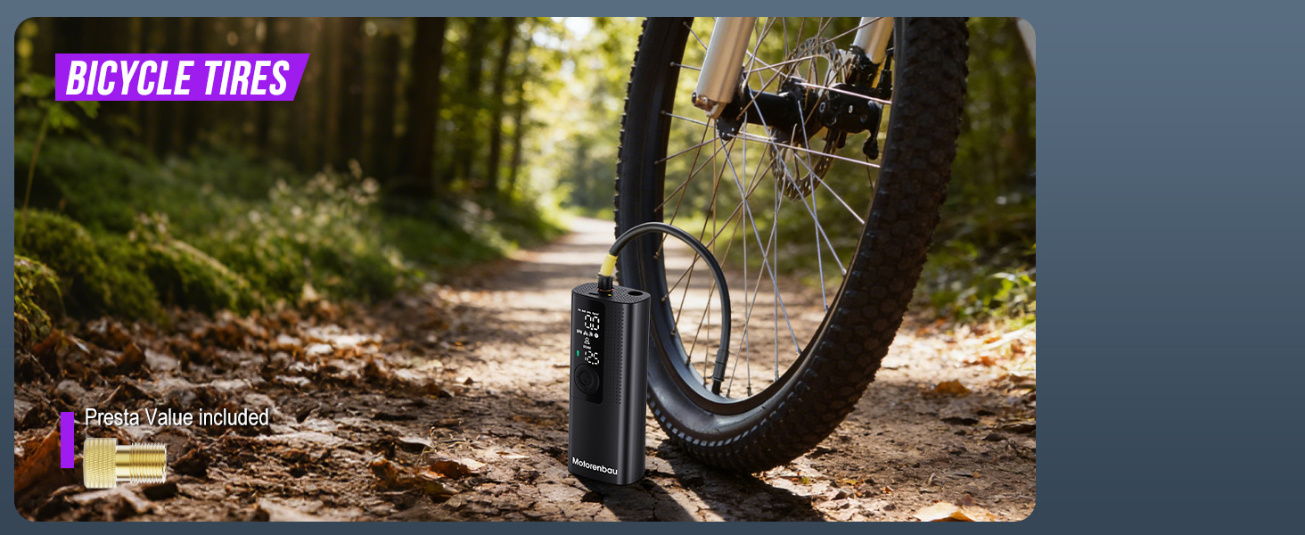 portable tire inflator for Bicycle tires