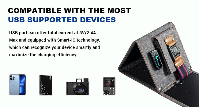 solar charger with usb-a port