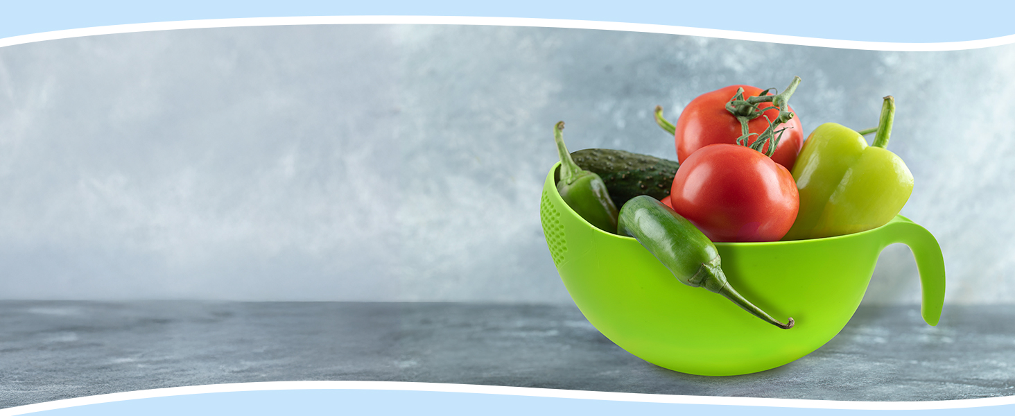 vegetable washer fruit and vegetable washing strainer plastic plastic strainer with handle