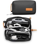 Tech Bag Organizer - Small Electronics Organizer Pouch for Travel - Premium Travel Case with Leat...