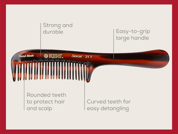 Kent 21T womens detangling comb perfect for detangling