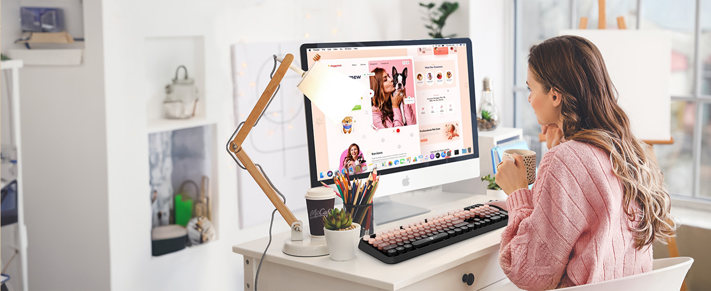 wireless keyboard typewriter style