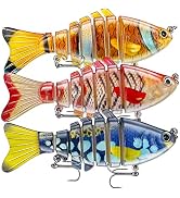 Fishing Lures Multi Jointed Fish Fishing Kits Slow Sinking Lifelike Swimbait Freshwater and Saltw...