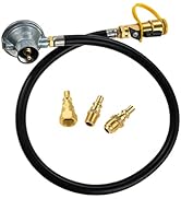 Low Pressure 1LB Propane Tank Gas Regulator Valve with 1/4" Quick Connect Shut Off Valve Includin...