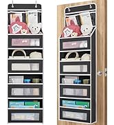 JARLINK 5-shelf Over Door Organizer Storage, Upgrade Hanging Storage with Clear Window, 50 lbs Lo...