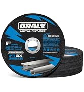 CRALY 6 Inch Cut-Off Wheels for Cutting Metal &amp; Stainless Steel, Professional Grade Ultra Thin Me...
