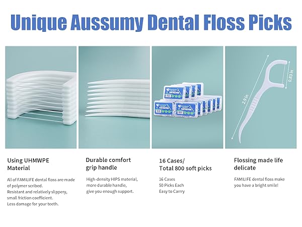 Aussumy 800 Picks Dental Flos