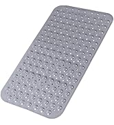 Bathtub and Shower Mats, 28 x 15 Inch Non-Slip Bath Mat, Machine Washable Bath Tub Mat with Sucti...