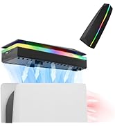 JDGPOKOO Dustproof PS5 Cooling Fan, PS5 Fan with 7 Modes RGB Light, Low Noise Cooler for PlayStat...