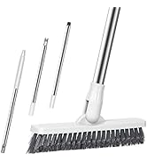 Affogato Floor Scrub Brush Bathroom Long Handle Bathtub Push Broom Shower Tile Grout Scrubber Rot...