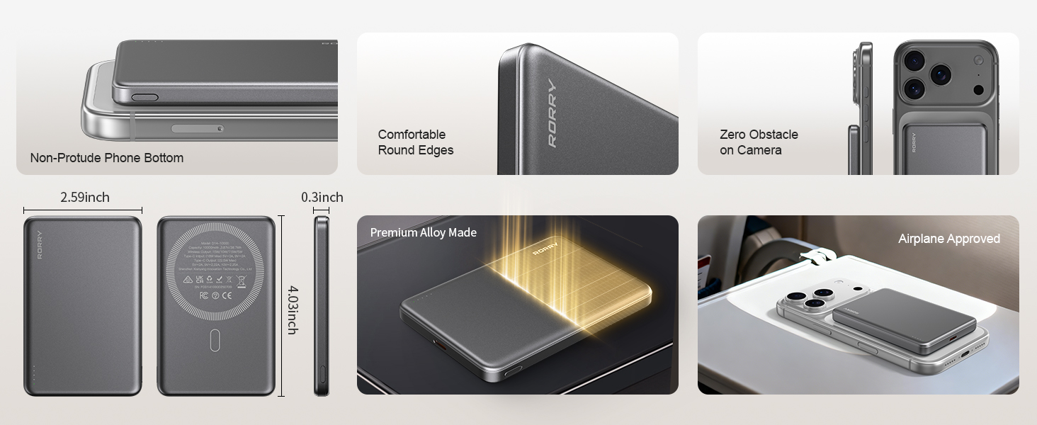 10000mAh Ultra Slim Magnetic Power Bank