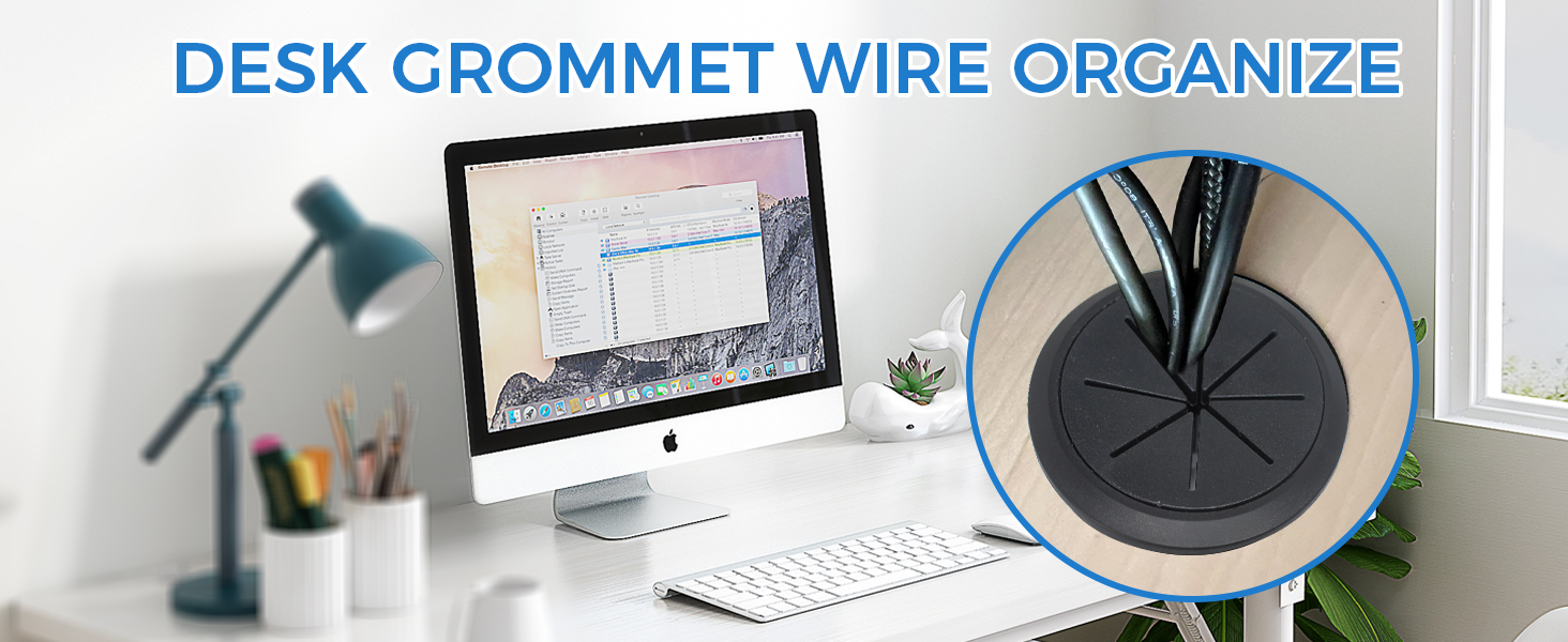 desktop power grommet 2 inch wire cover for wall cable management desk