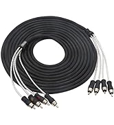 Recoil PCI417 Premium 99.99% Oxygen Free Copper 17ft 4-Channel RCA Audio Interconnects Cable (4X ...