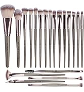 Makeup Brushes 20 Pcs Makeup Brush Set, MAANGE Premium Synthetic Powder Concealers Eye Shadows Ey...