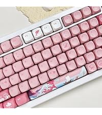 Womier White Keycaps for Mechanical Keyboard, Shine Through Key caps PBT Custom Keycap Doubleshot, U...