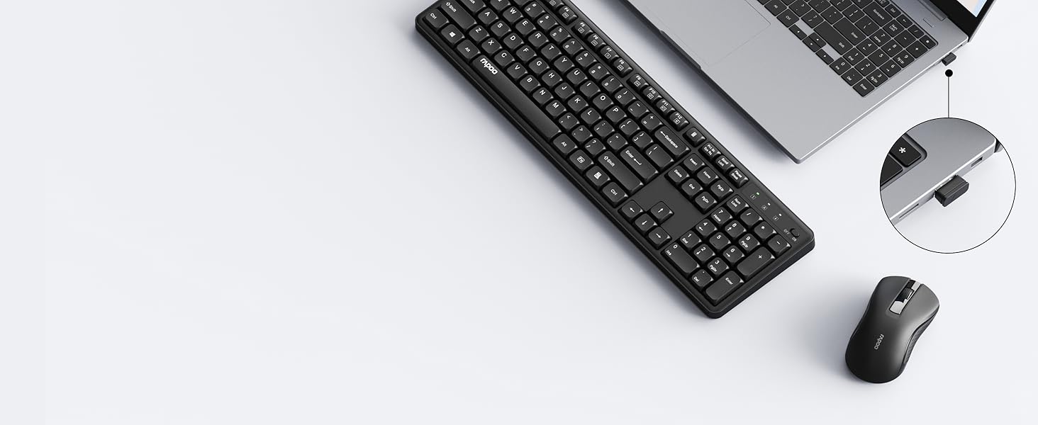 Wireless Keyboard and Mouse Combo