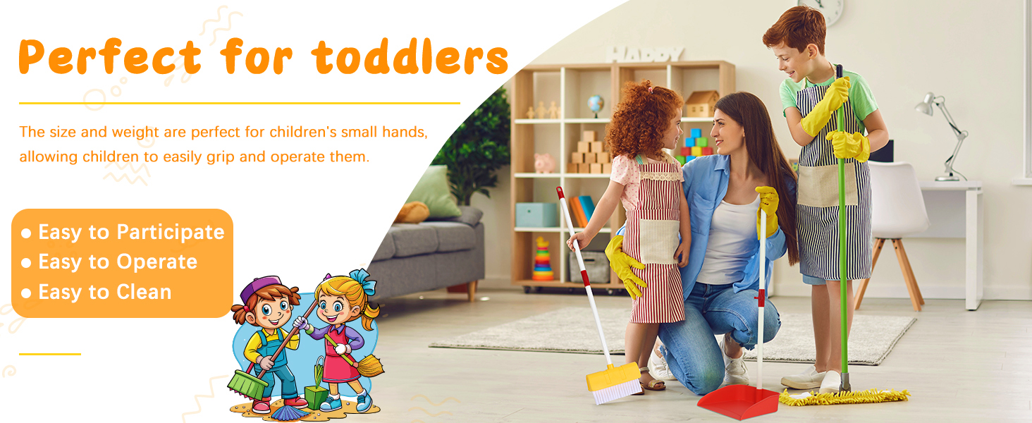 Kids Broom and Dust Pan Set