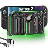 EXTREMECOOL Charging Dock Compatible with Nintendo Switch 2 (2025) for Joycon Controller, 4 in 1 ...
