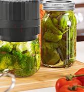 SelePow Electric-Mason-Jar-Vacuum-Sealer, Wide Mouth and Regular Mouth Mason Jars with LED Indica...