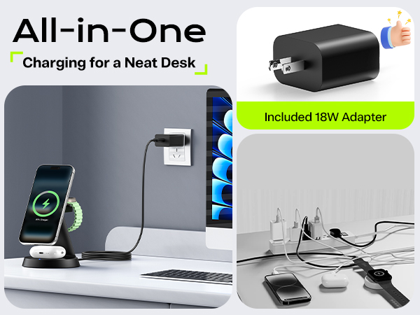 With fast adapter and charging cable