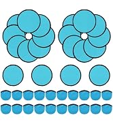 20 PCS Foldable Flying Disc Fans with Bags, 9.8'' DIY Handheld Fabric Folding Fan, Black Egde Fri...