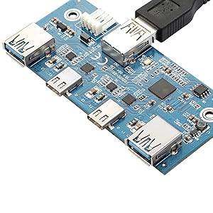 USB-C &amp; USB 3.0 HUB 4 Ports to Motherboard 20Pin Connector Cable