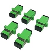 Cerrxian SC Singlemode Fiber Optic Adapter SC Female to SC Female APC Simplex Single Mode Fiber O...