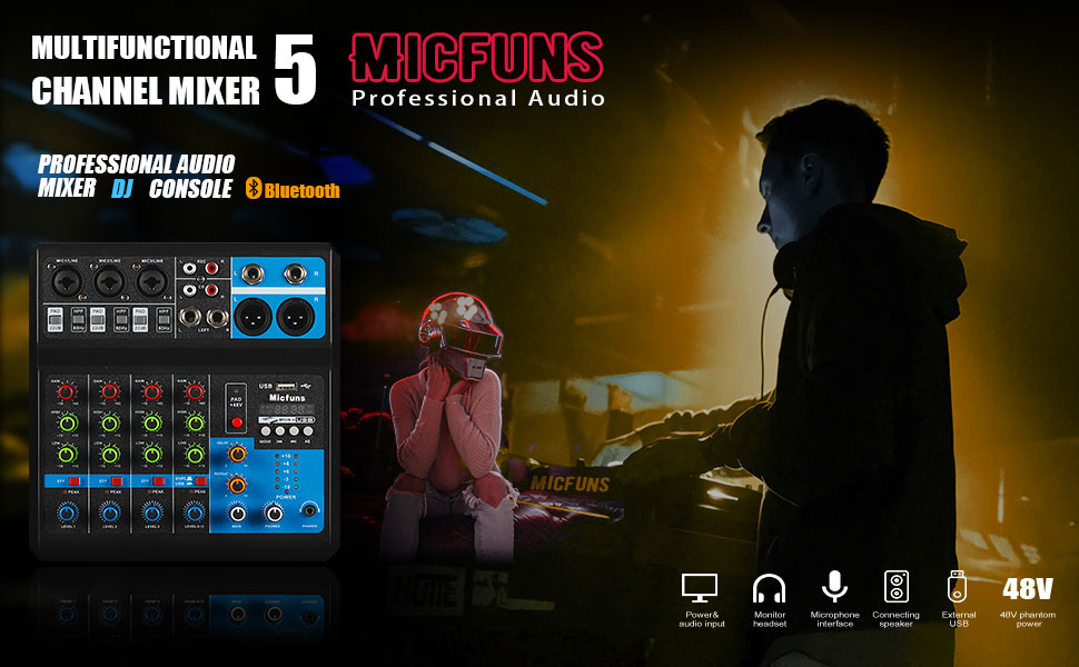 Micfuns dj mixer