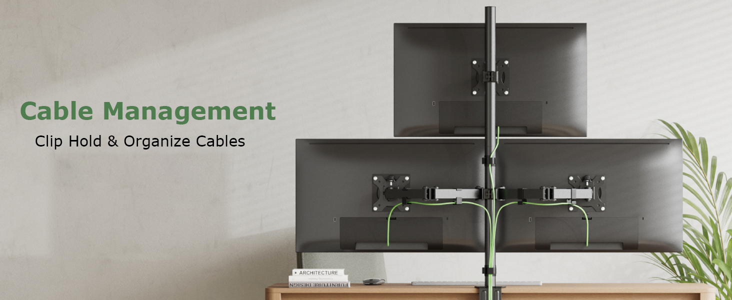 triple monitor mount
