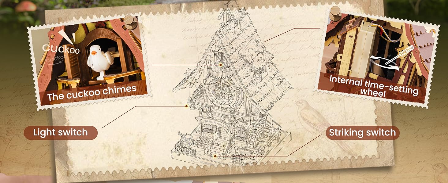 ROKR 3D PUZZLE CUCKOO CLOCK